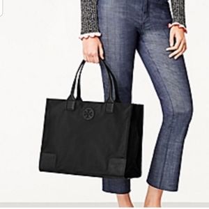 Tory Burch Ella Nylon and Leather trim bag